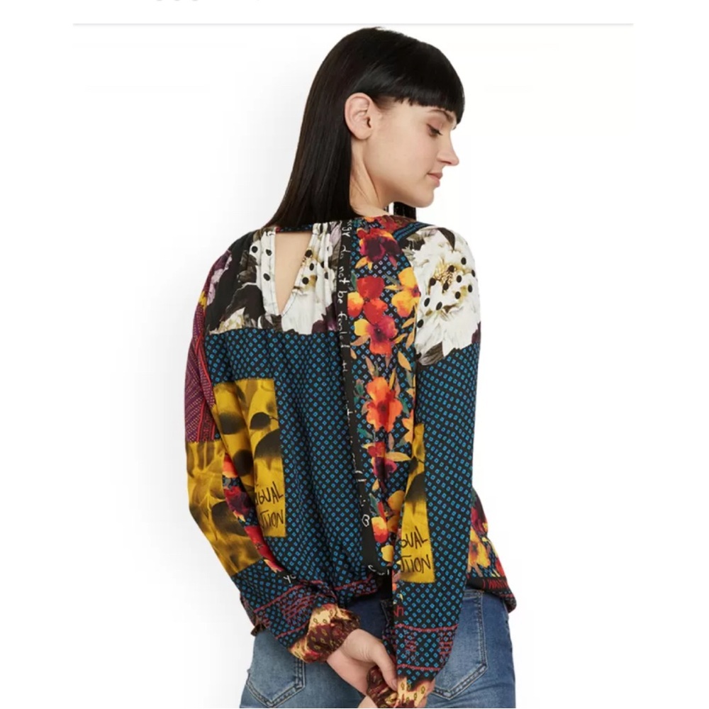 Desigual multicolour blouson top